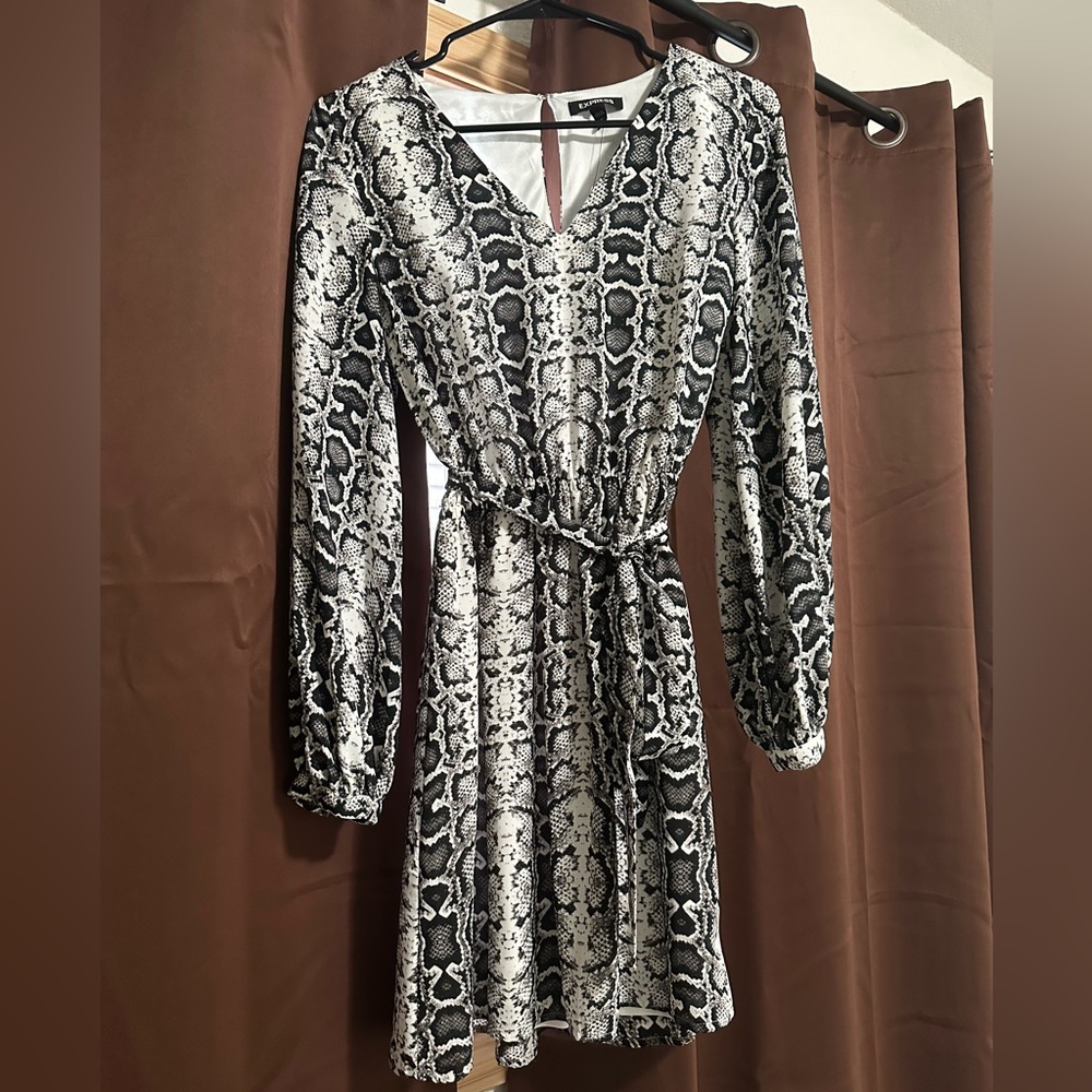 Express XS Snakeskin Print Dress